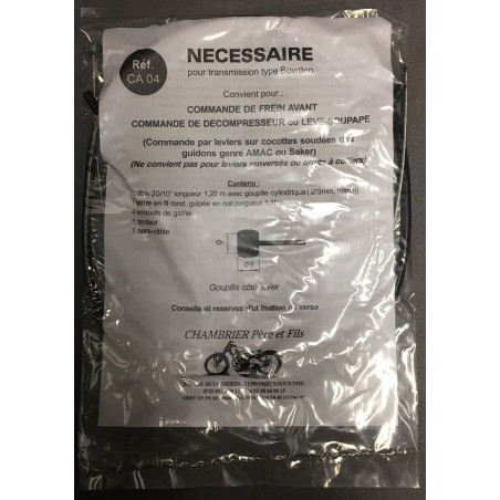 Front brake cable for Amac or Saker levers