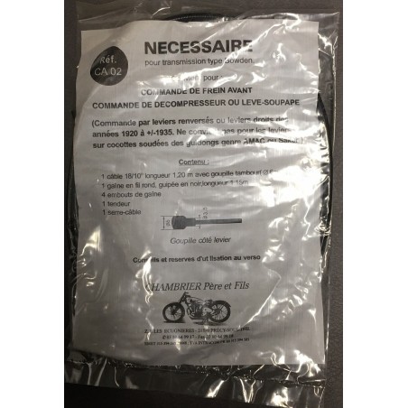 Front brake, decompressor or valve lift cable