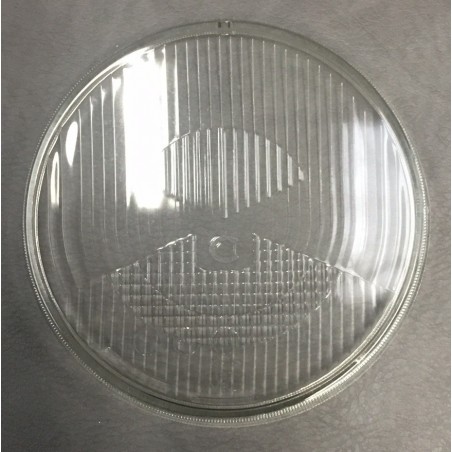 Concave headlight glass lens